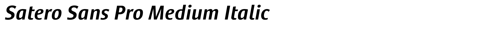 Satero Sans Pro Medium Italic image